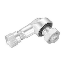 90 Degree Alloy Tyre Valve  11.3mm SILVER